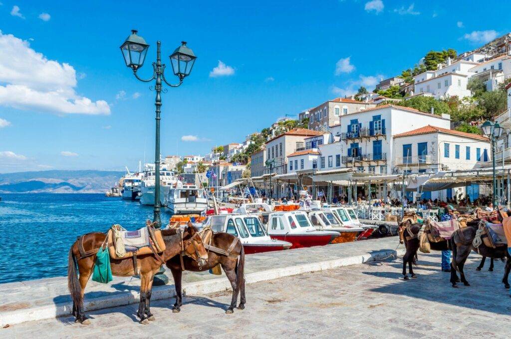 Die autofreie Stadt Hydra auf der gleichnamigen Insel