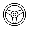 Ein Lenkrad