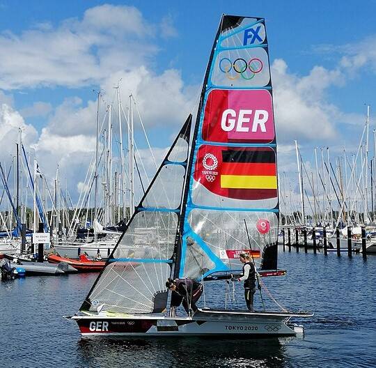 49er FX des Olympia-Teams Susann Beucke und Tina Lutz, Kieler Woche 2022