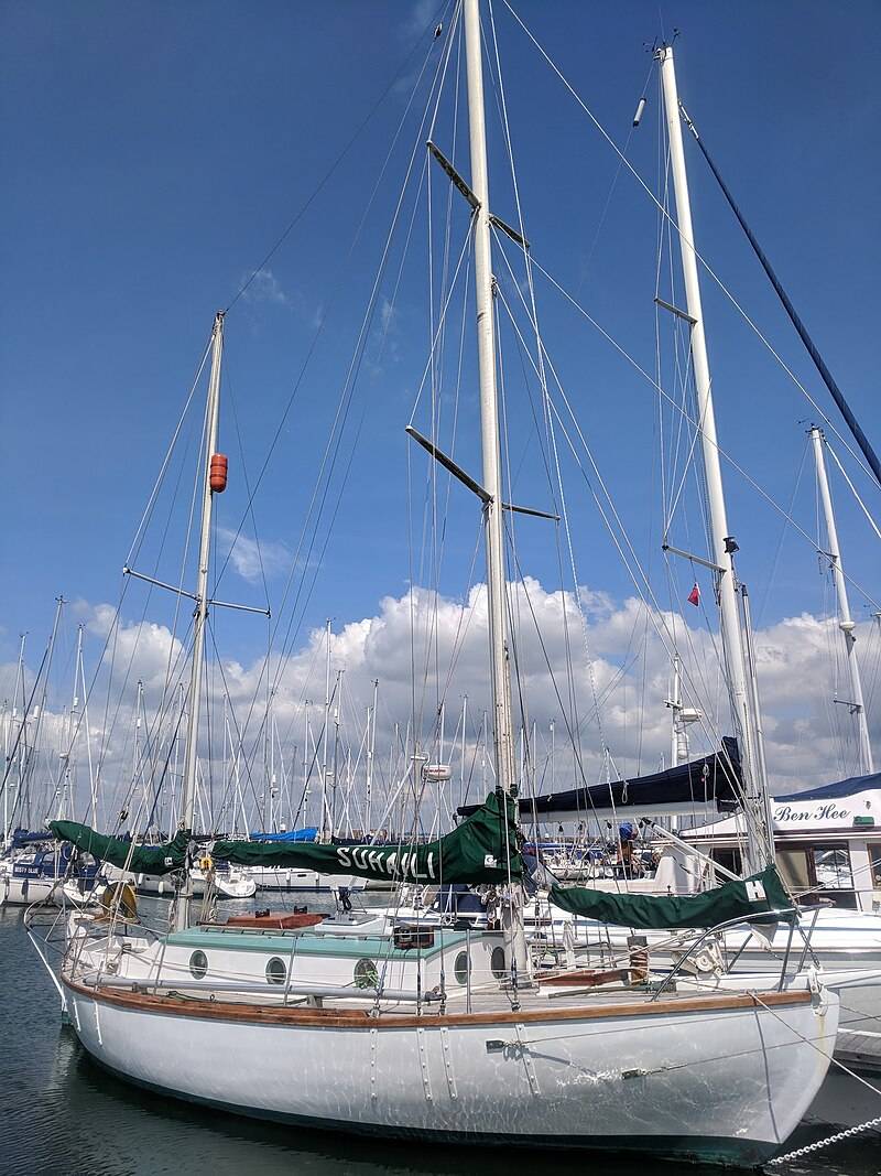 Die Ketsch Suhaili, teilnehmendes Boot des 1. Golden Globe Race