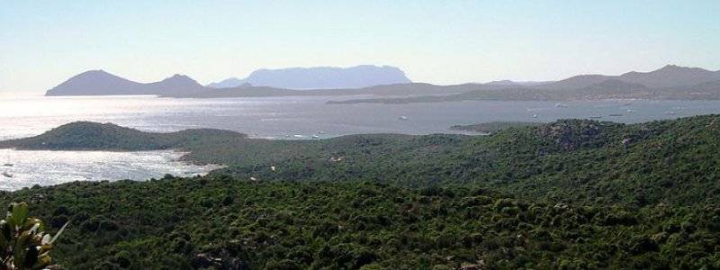 Die Küstenlinie von Cannigione auf Sardinien, einem beliebten Revier für Segelurlaube aller Art
