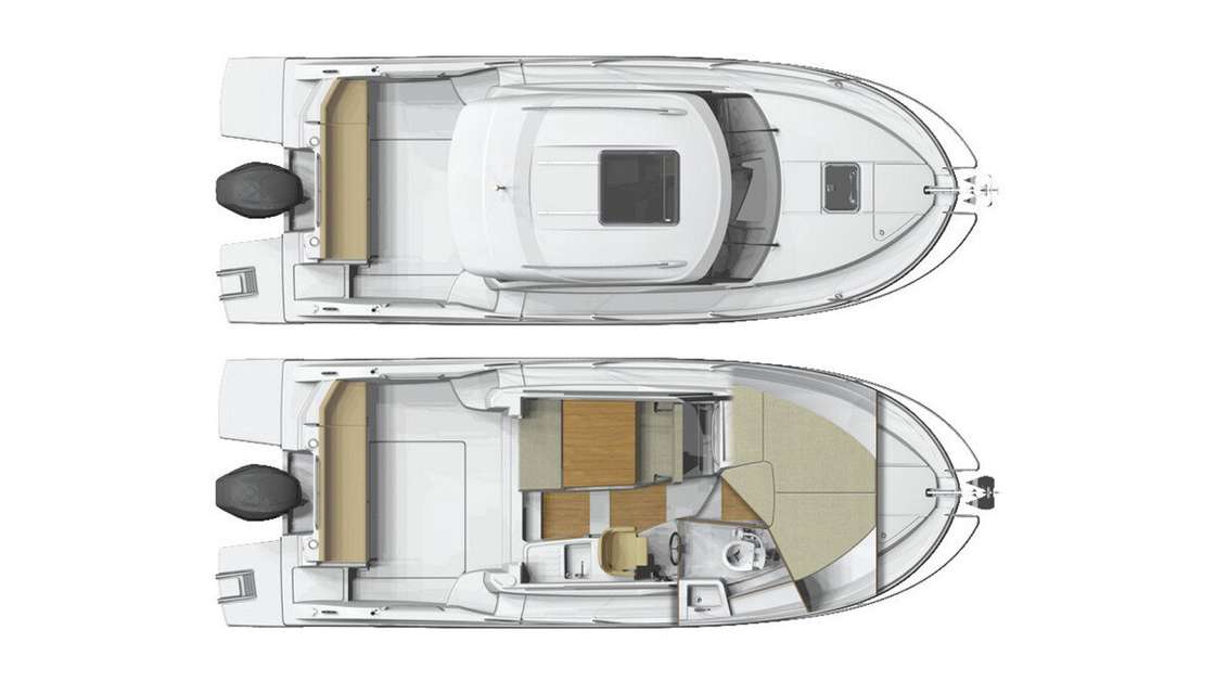 Distribución del barco Antares 8 OB