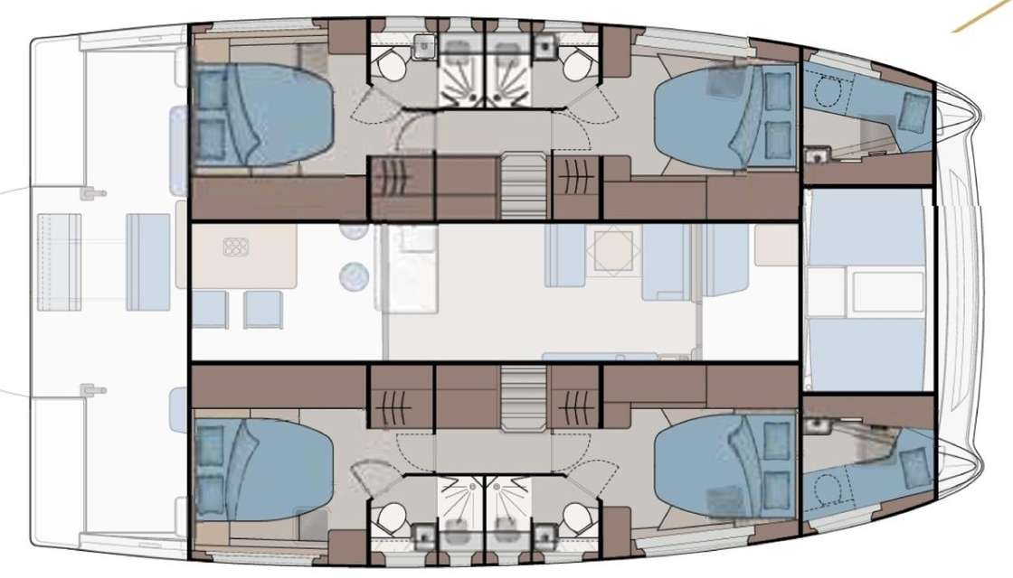 План яхты Aquila 45 Sail Catamaran
