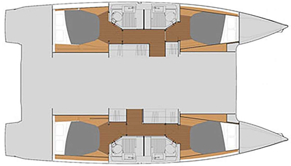 Distribución del barco Astrea 42