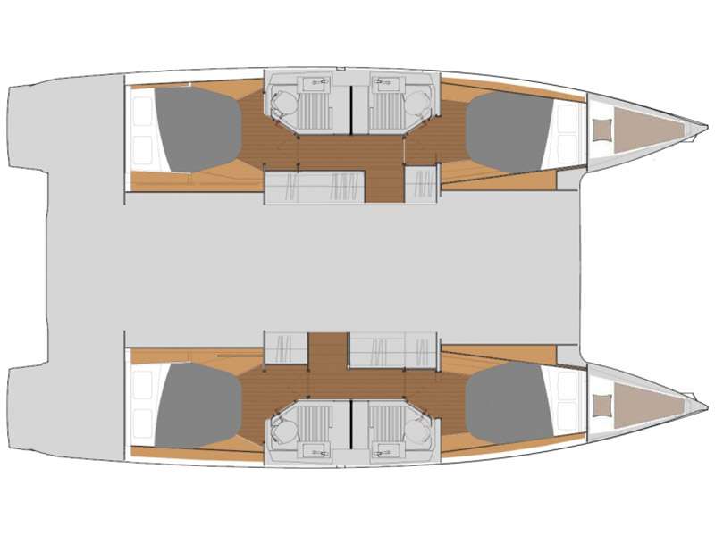 Layout of the boat Astrea 42