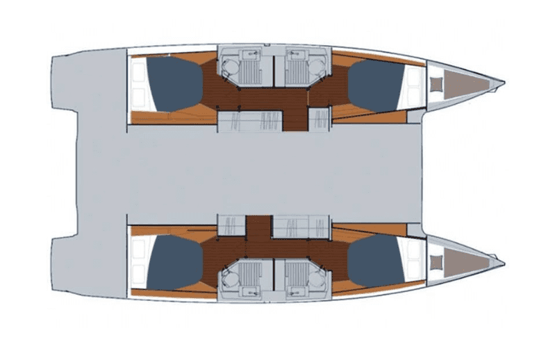 Distribución del barco Astrea 42