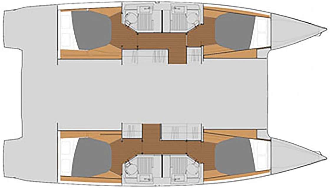 Layout of the boat Astrea 42