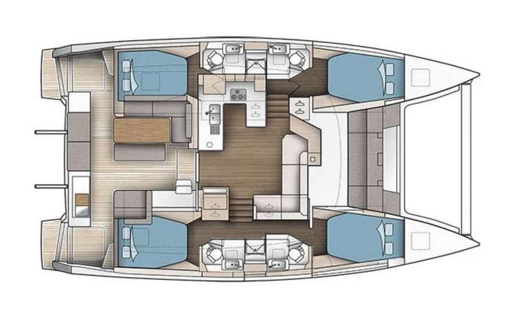 Layout of the boat Astrea 42
