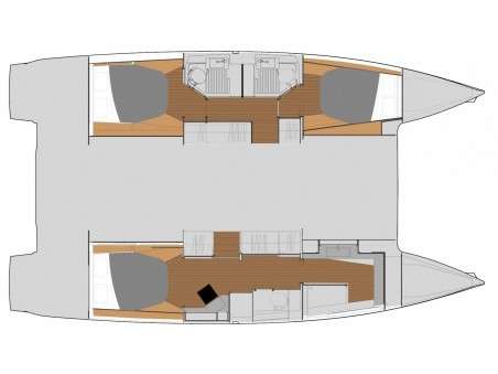 Layout of the boat Astrea 42