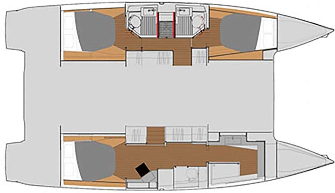 Piano della barca Astrea 42