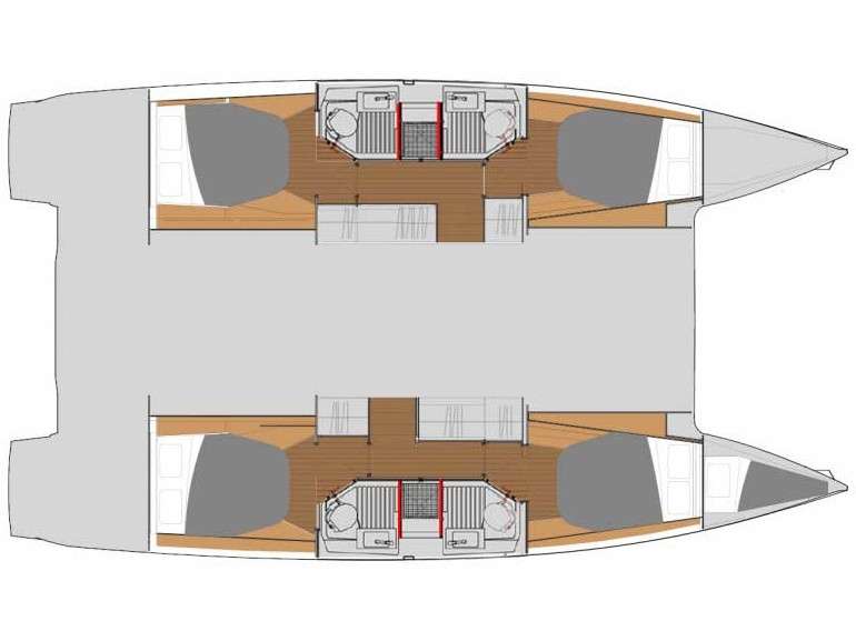 Layout of the boat Astrea 42