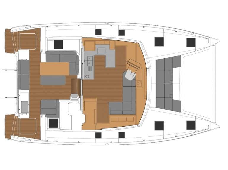 Layout of the boat Astrea 42