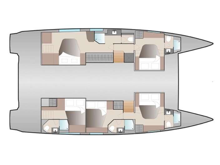 Distribución del barco Aura 51