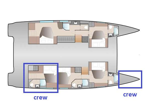 Layout of the boat Aura 51