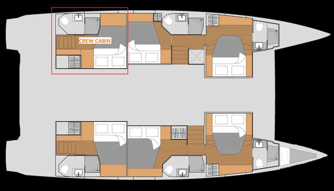 Layout of the boat Aura 51