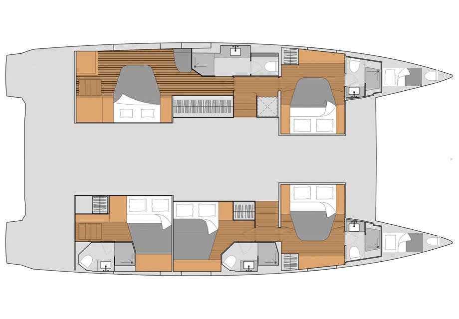 Layout of the boat Aura 51