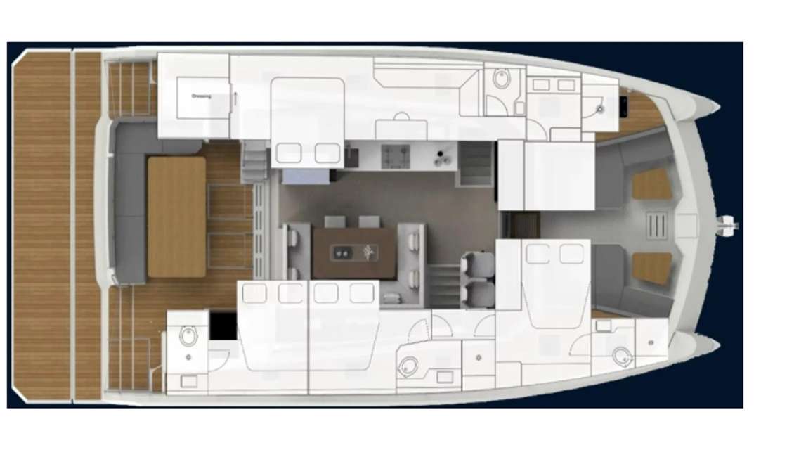 План яхты Aventura 50 MY