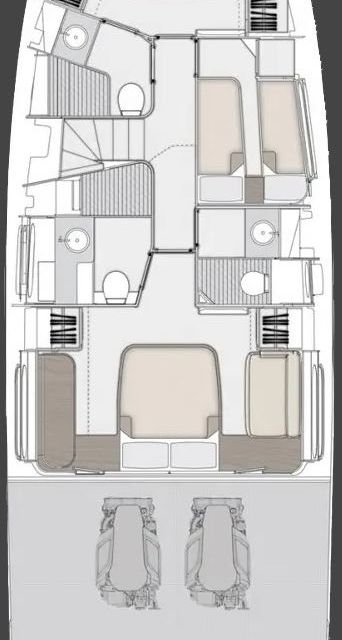 Plans du bateau Azimut Magellano 60