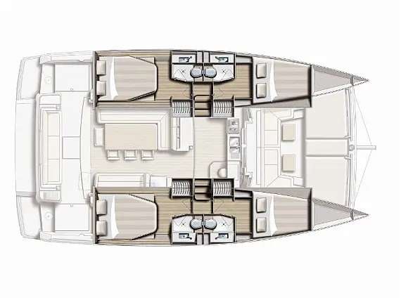 Distribución del barco Bali 4.1