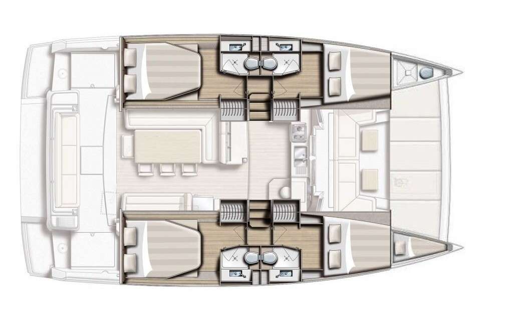 Distribución del barco Bali 4.1