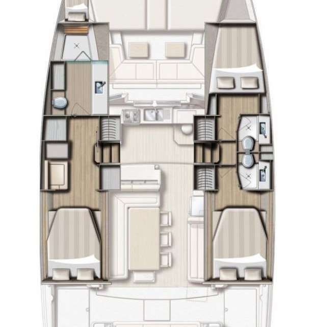 Distribución del barco Bali 4.1