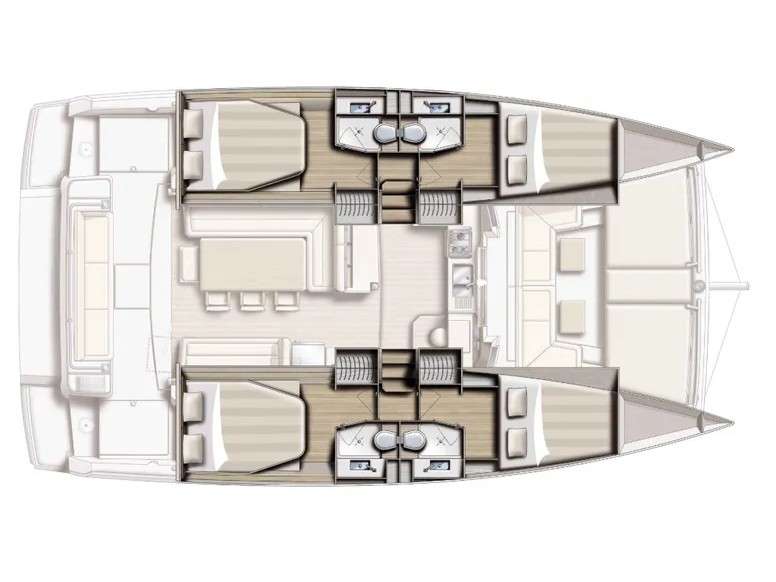 Piano della barca Bali 4.1