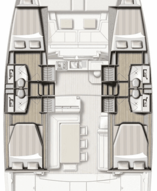 Piano della barca Bali 4.1