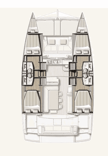 Layout of the boat Bali 4.1
