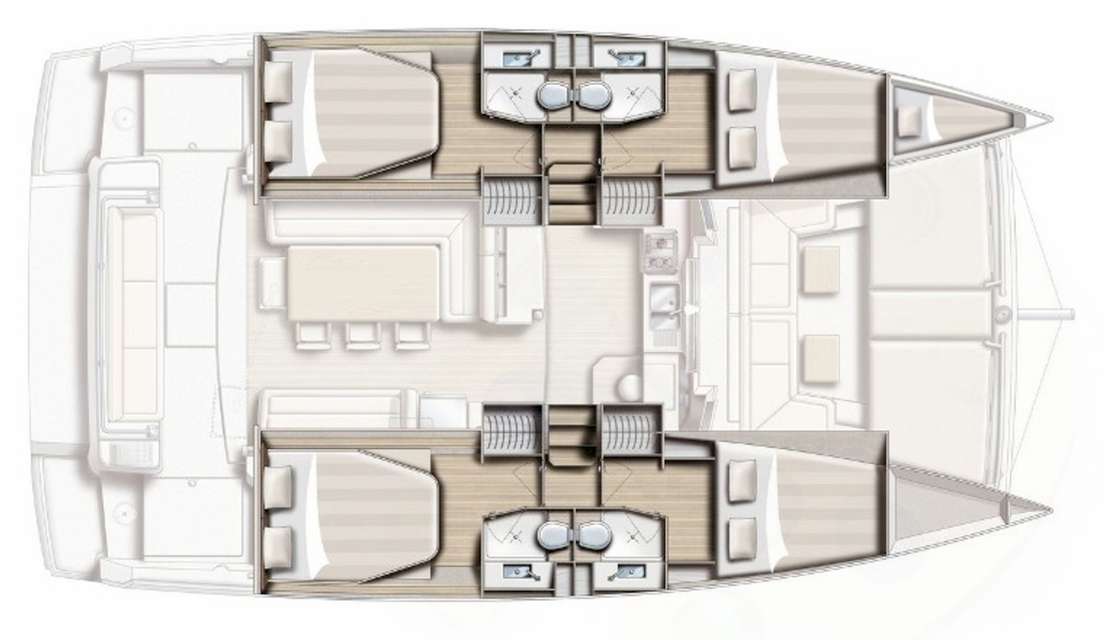 Piano della barca Bali 4.1