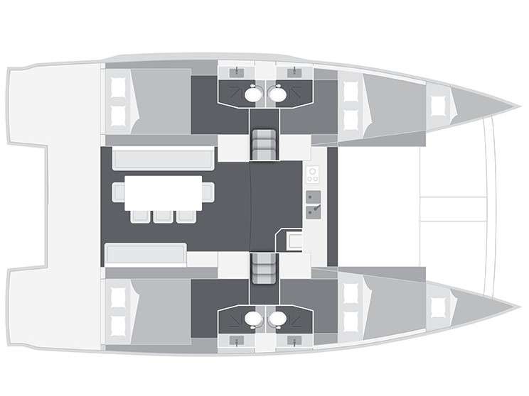 Distribución del barco Bali 4.1