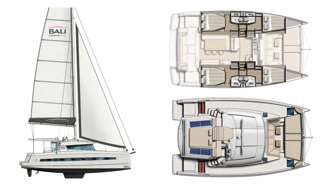 Layout of the boat Bali 4.1