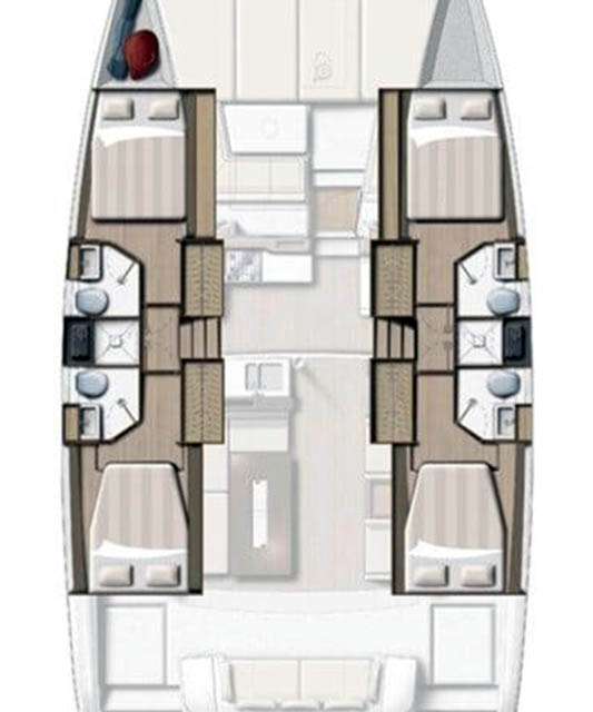 Piano della barca Bali 4.2