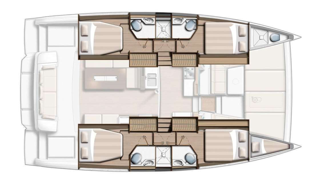 Distribución del barco Bali 4.2