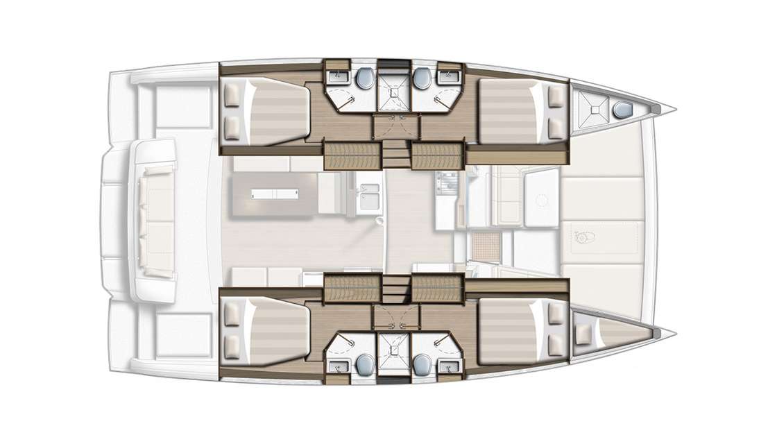 Distribución del barco Bali 4.2