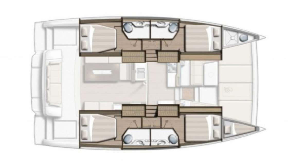 Layout of the boat Bali 4.2
