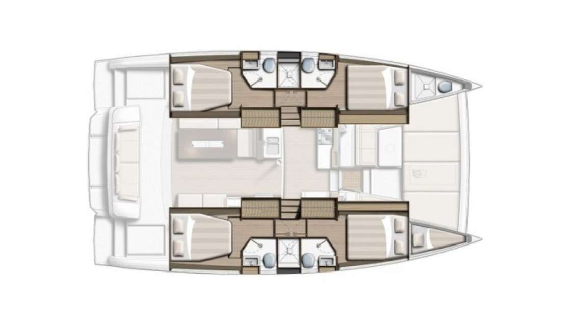 Layout of the boat Bali 4.2