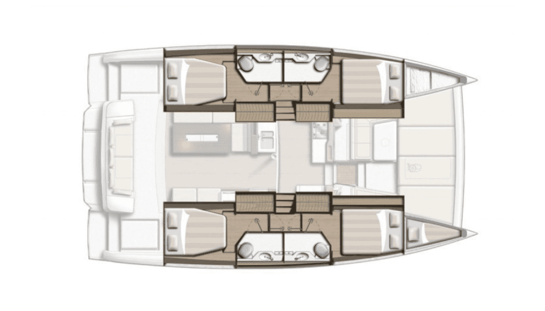 Layout of the boat Bali 4.2