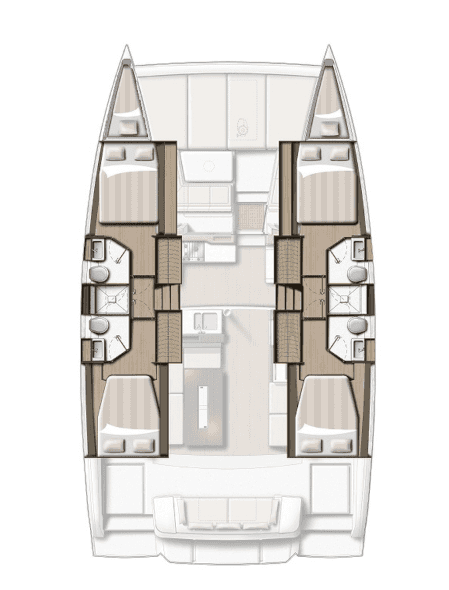 Layout of the boat Bali 4.2