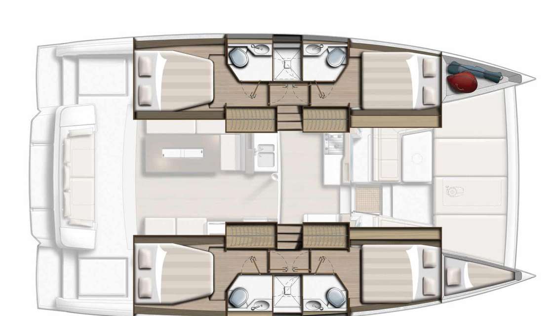 Piano della barca Bali 4.2