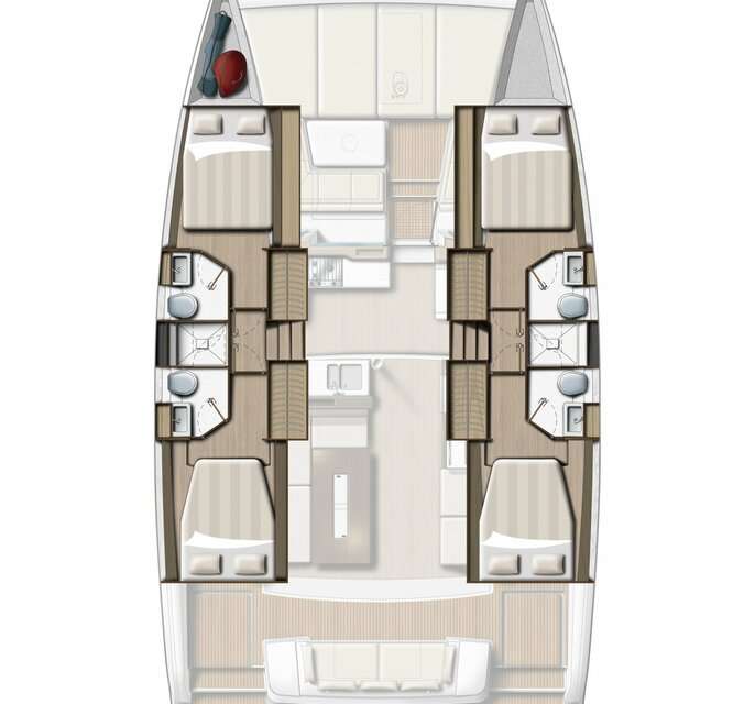 Layout of the boat Bali 4.2