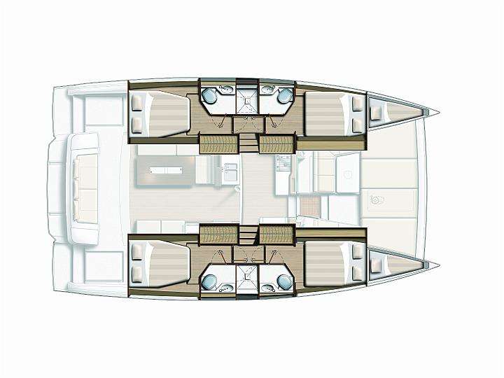 Layout of the boat Bali 4.2