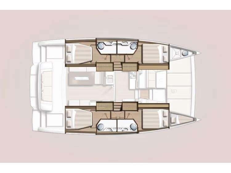 Layout of the boat Bali 4.2