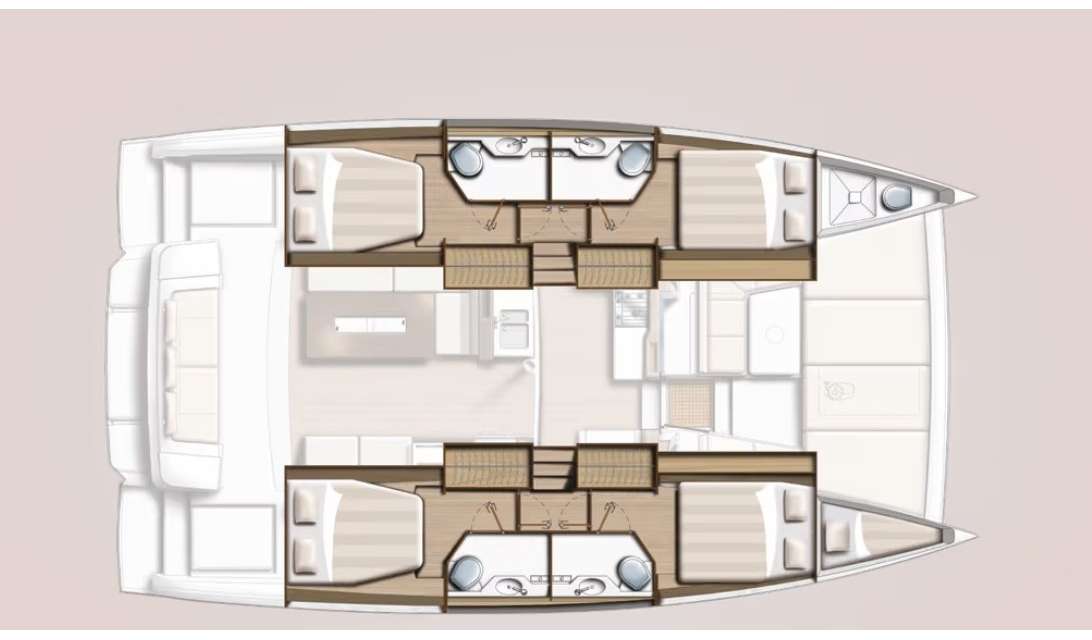 Piano della barca Bali 4.2