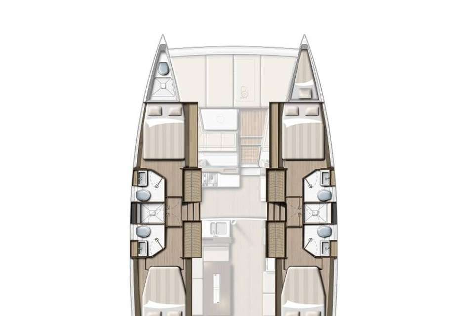 Layout of the boat Bali 4.2
