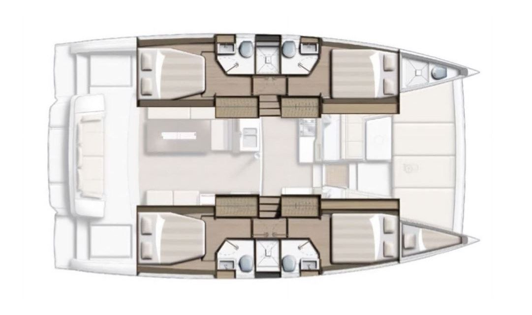 Distribución del barco Bali 4.2