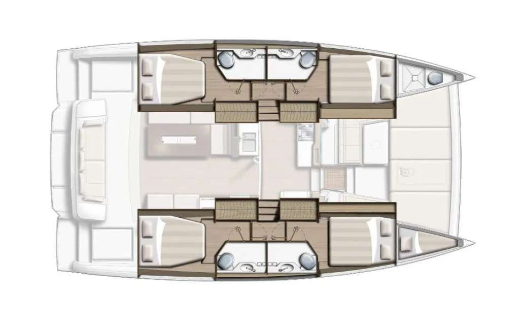 План яхты Bali 4.2