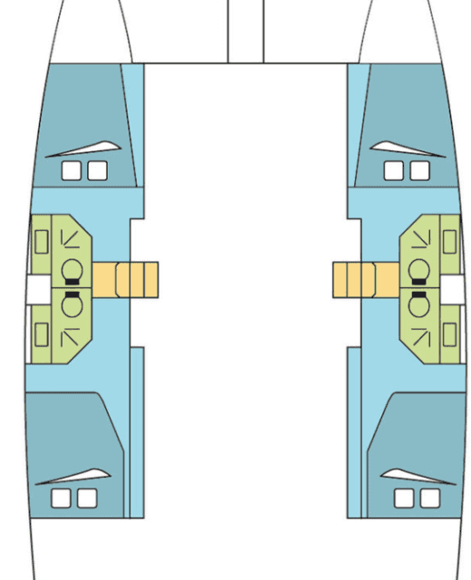 Layout of the boat Bali 4.3