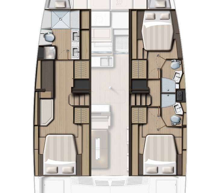 Distribución del barco Bali 4.4