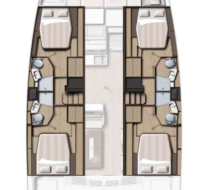 План яхты Bali 4.4