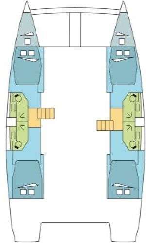 Layout of the boat Bali 4.5